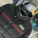 GUCCICC 2025 Autumn New Down Jacket, Webbing & Embroidered Logo, Casual Loose-Fit Unisex Puffer Coat for Men & Women - Image 5