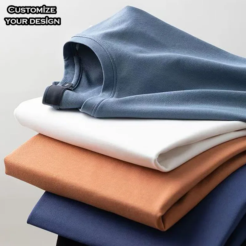 H4f473d8aad834794b8ef2b3ae5383d36a.webp Hot Sales Men's Casual Solid Pattern Oversize T-Shirt Customized Size Color Logo Low MOQ Printed T-Shirt - Image 1