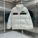 GUCCICC 2025 Autumn New Down Jacket, Webbing & Embroidered Logo, Casual Loose-Fit Unisex Puffer Coat for Men & Women - Image 3